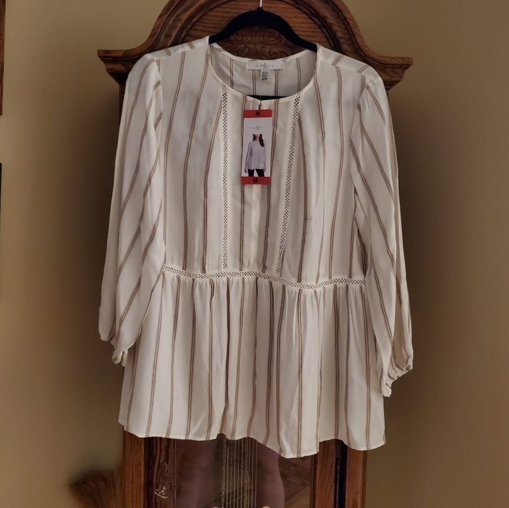 Fever Women's Lightweight 3/4 Sleeve Tunic NWT - Picture 4 of 12